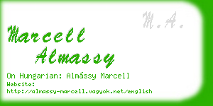 marcell almassy business card